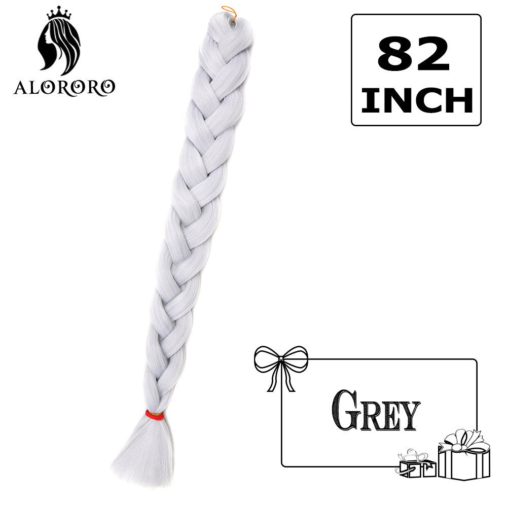 Cabelo Trançado Sintético Jumbo Alororo 82 polegadas Cabelo Falso Africano Fibra de Alta Temperatura Roxo Vermelho Extensões de Cabelo para Mulheres