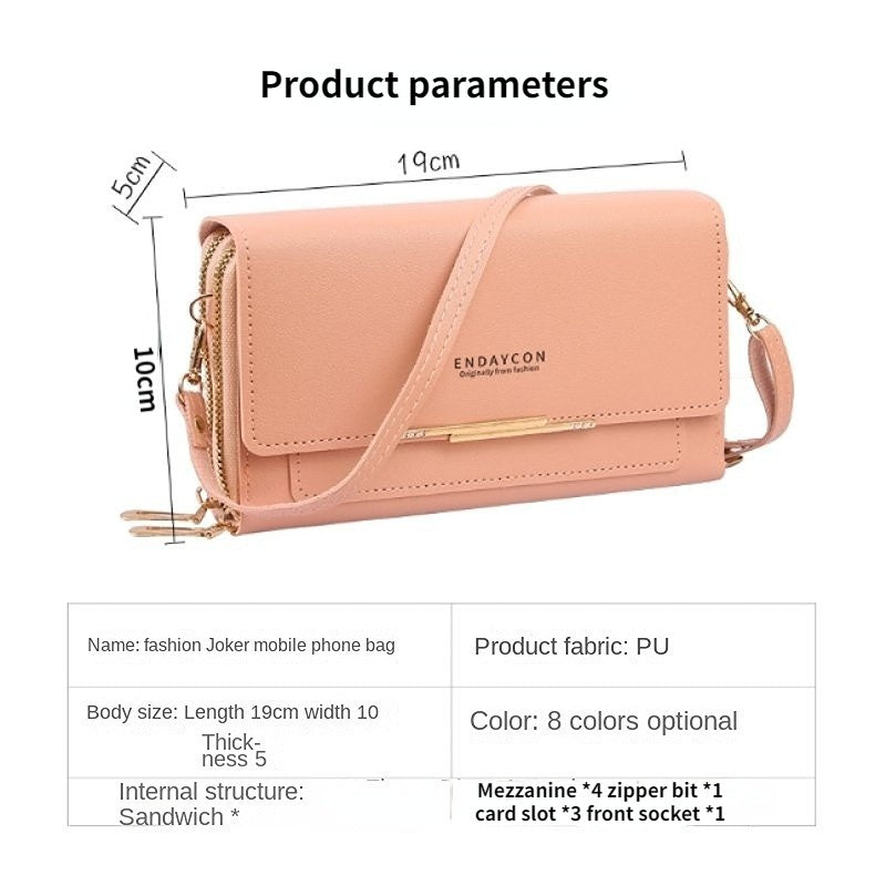 2024 New Women's Wallet Korean Multifunctional Shoulder Bag Mid-length Clutch Coin Purse