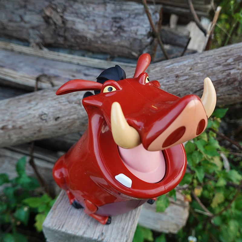 Disney Anime The Lion King Funny Pumbaa Action Figure Toy Birthday Gifts for Kids Big Size 19cm Plastic Figure Doll