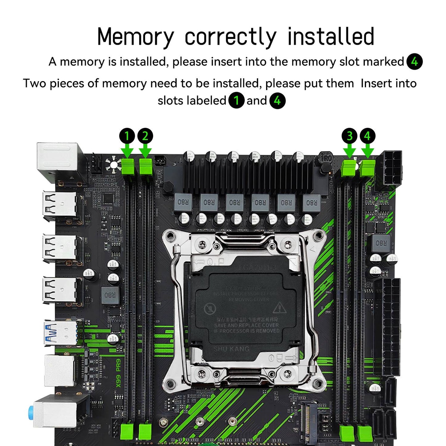 Conjunto de placa-mãe MACHINIST X99 PR9 Kit LGA 2011-3 Intel Xeon E5 2680 V4 CPU E DDR4 16GB(2*8G) RAM Combo opcional usb3.0 NVME