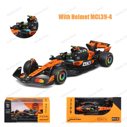 Bburago 1:43 F1 BWT Alpine Modelo Com Capacete 2025 Miniatura de Liga Carro de Corrida de Fórmula Brinquedo MCL39 W16 SF25 RB21 Japonês