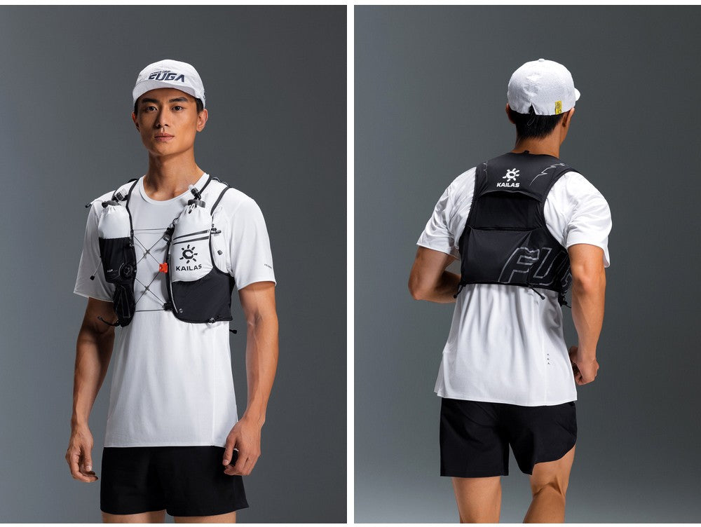 KAILAS FUGA AIR 8L Unisex Travel Marathon Trail Running Hiking Cycling Backpacks  with Dual Soft Water Bottles KA2554005