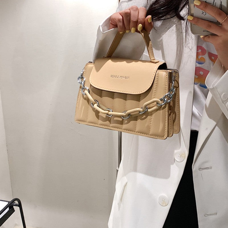 New Chains Shoulder Bag Women Solid Color Crossbody Bag Designer Messenger Handbag and Purse Luxury Top-handle Bag feminina