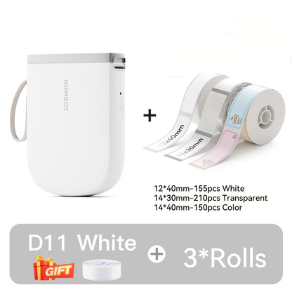 Mini Impressora de Etiquetas Portátil NIIMBOT D11 Nova Versão 300DPI Bluetooth Sem Fio Máquina de Etiquetas Impressora de Adesivos para Cozinha e Crachás
