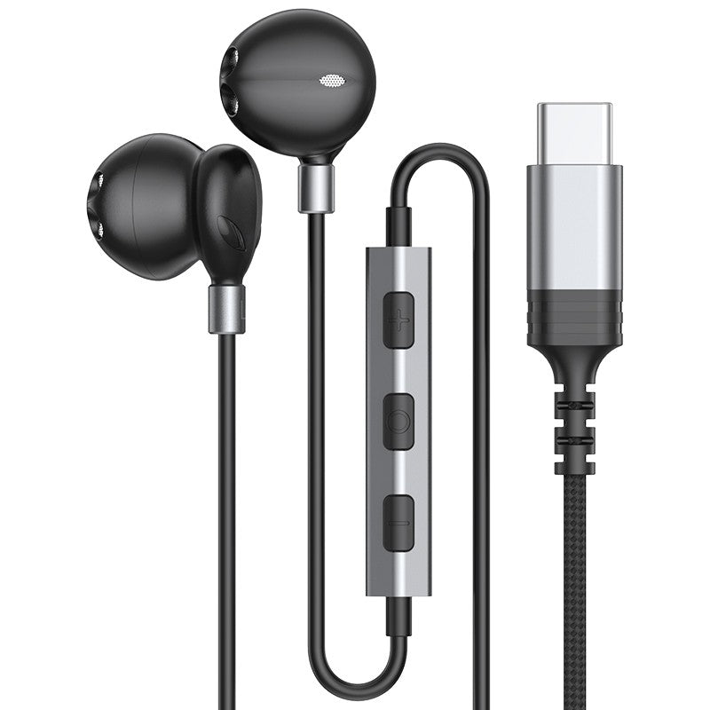 Fone de Ouvido com Fio Tipo-C Para Samsung Galaxy S25 S24 S23 S22 21 Ultra Plus Fone de Ouvido Intra-auricular de 3,5MM HiFi Bass Estéreo para Jogos