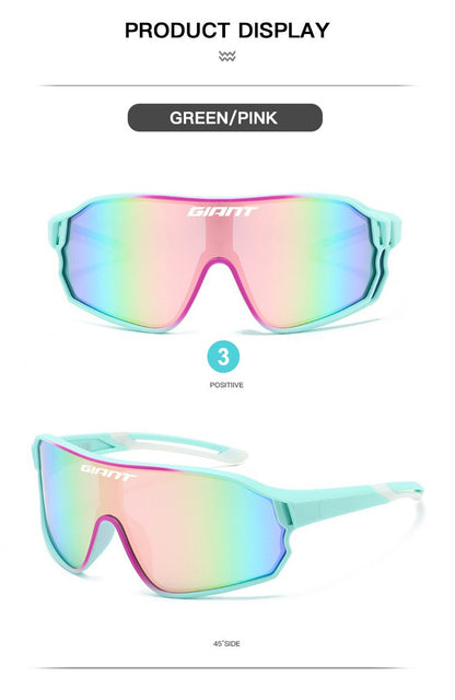 Óculos de Ciclismo Top Seller GIANT UV400 Anti-embaciamento Lentes REVO Nitidez HD Certificação CE/ANSI Design Cateye Bicicleta de Montanha/Estrada para homem e mulher