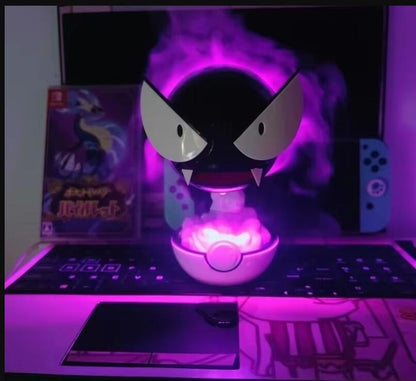 Anime Gastly Humidifier Pokemon Water Replenishing Spray Desktop Air Purifier LED Lamp Decorations Indoor Ambient Atomizer Gift?