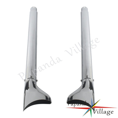 Old School Chrome 33/36/39/42 inch Fishtail Exhaust Mufflers For Harley Softail FLS FLSS FXSTDI  FXCW  FLSTFBS 2007 - 2017