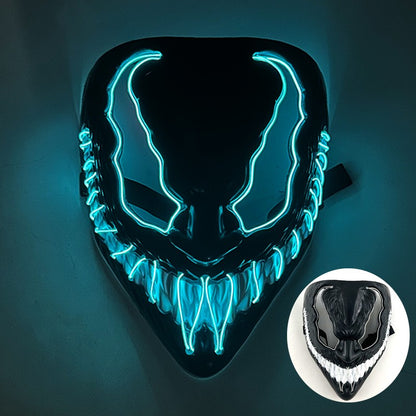 Wireless LED Purge Mask Halloween Horror Party Carnival Cosplay Costume Props Halloween Purge Masks 10 Colors LED Mask Men Women