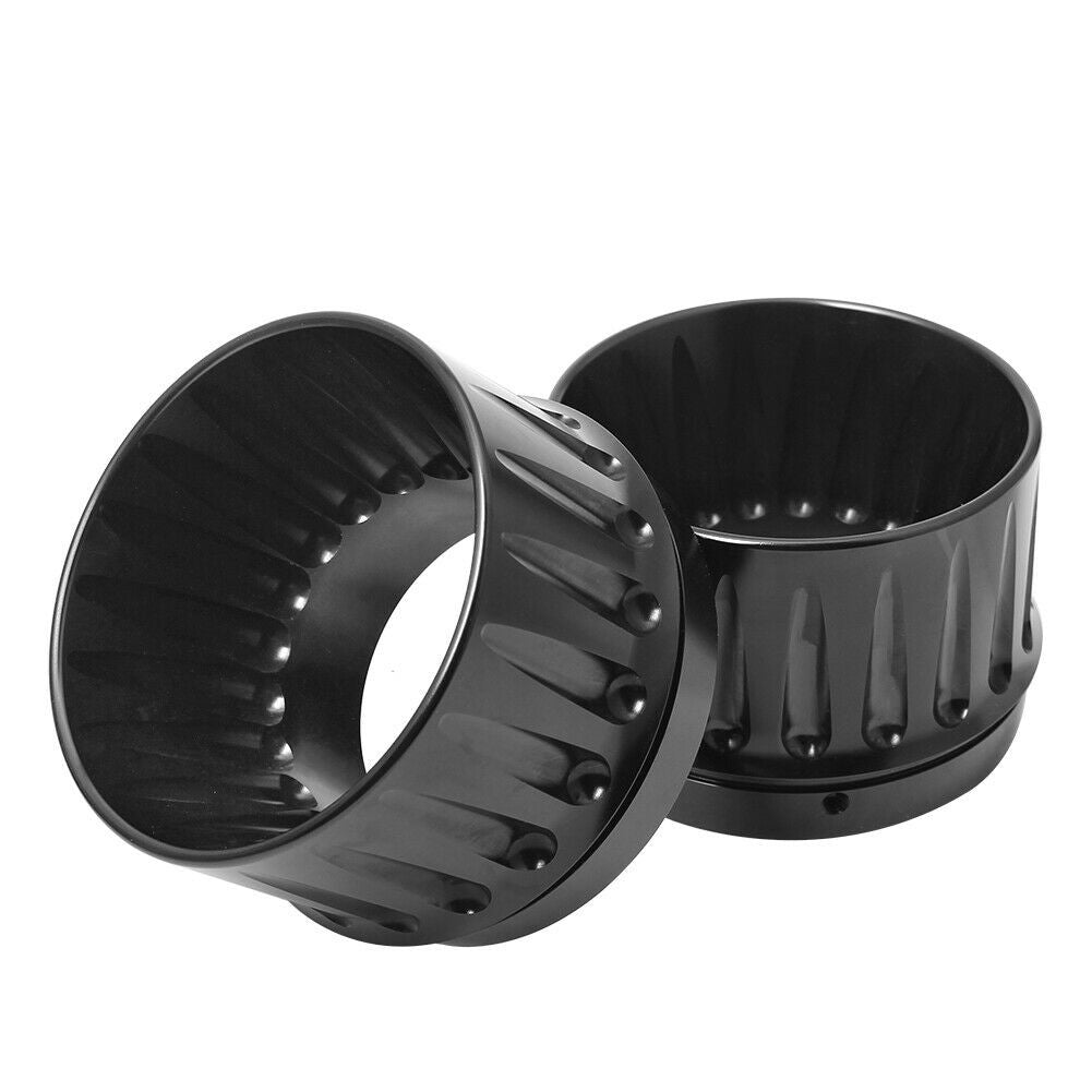 Motorcycle Pair Billet Aluminum Slip On 4.4" Exhaust Mufflers Tips End Caps For Harley CVO Touring Electra Glide 1995-2021