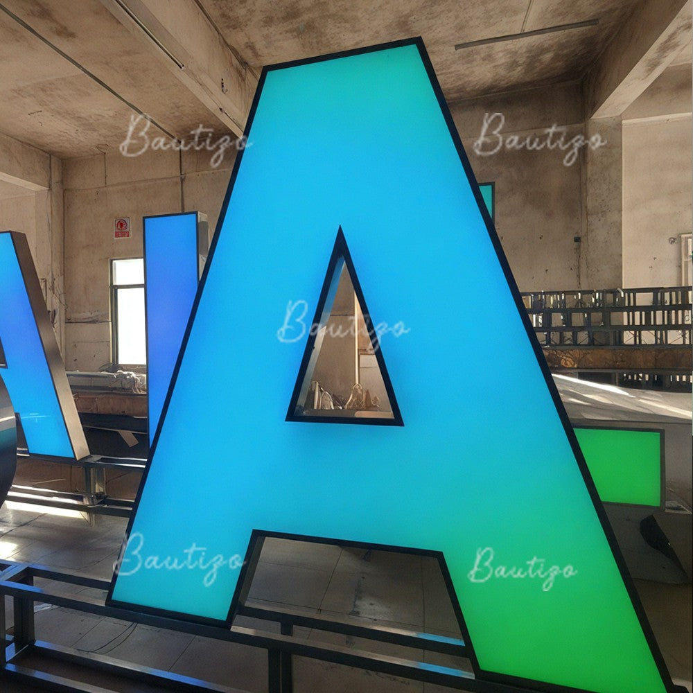 Custom Advertising Led Letters RGB Light Sign Luminous Signage Full Color Acrylic Business Logo Wall Brand