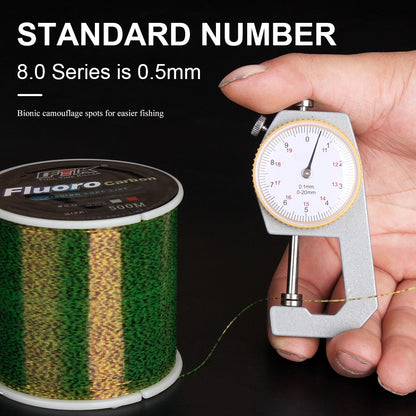 FTK 300/500m Invisible Fishing Line Speckle Fluorocarbon Coating Line 0.14mm-0.50mm 4.13LB-34.32LB Super Strong Spotted Line
