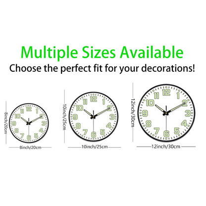 1 PC Luminous Wall Clock Light In Dark Night Digital Quartz Movement Bedrooms Living Room Study Loudspeaker Mute Clock