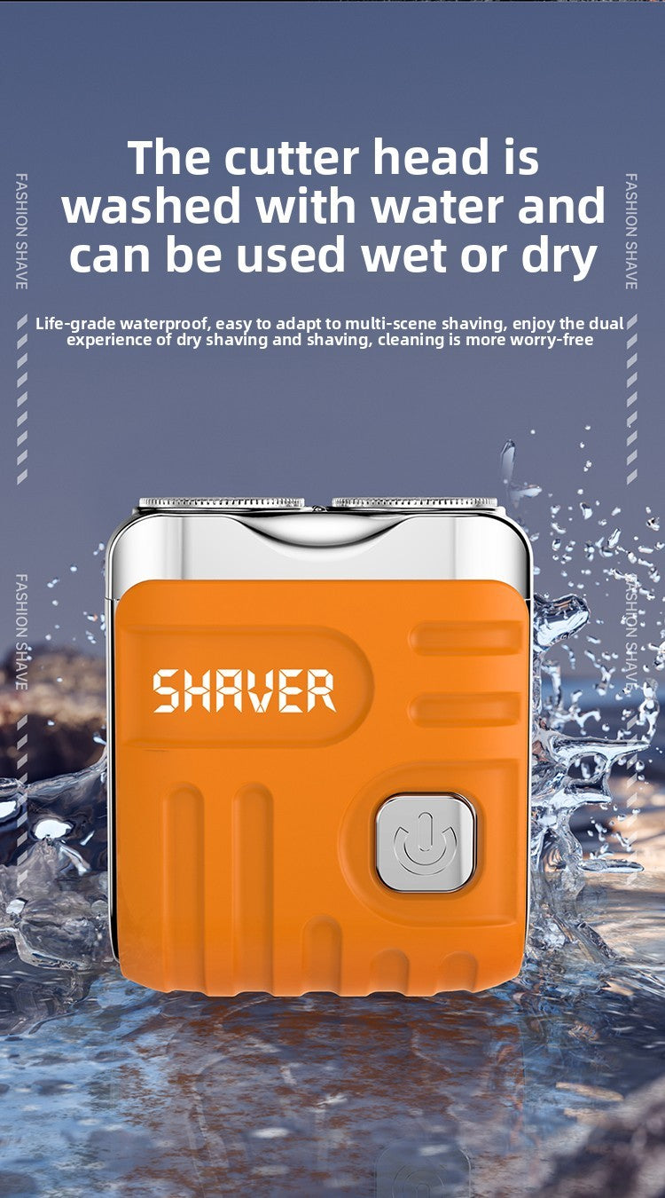 Waterproof Electric Smart Shaver Travel Razor Mini Dual Blade Shaver Men Shaver Portable Beard Trimmer Remover Rechargeable