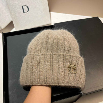 Women Ribbed Stretch Knit Beanie Soft Slouchy Wool Hat Extreme Cold Weather Warm Ear Protection Winter Fashion Cap