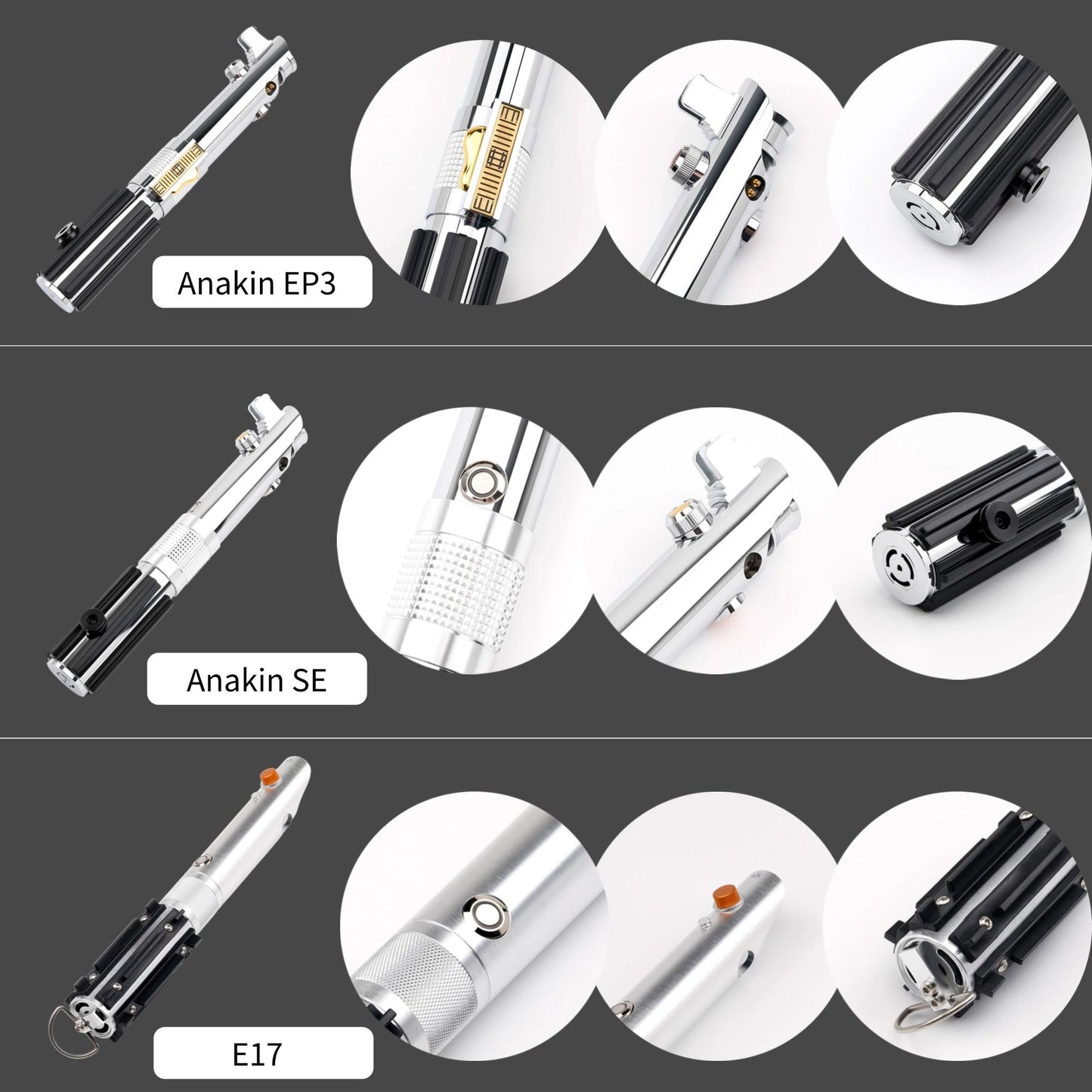 TXQSABER Anakin Lightsaber Natal Laser Pixel placa RGB Smooth Swing Punho de Metal com Lâmina de Tira de LED SDCard Proffie