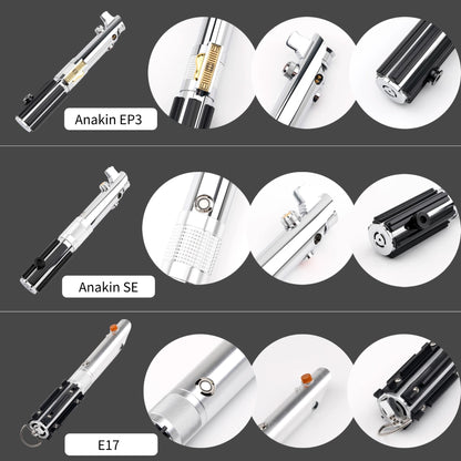 TXQSABER Anakin Lightsaber Natal Laser Pixel placa RGB Smooth Swing Punho de Metal com Lâmina de Tira de LED SDCard Proffie