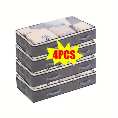 Under bed Storage Bag For Portable Foldable Quilt Bags Wardrobe Clothes Organizer Storage Box Dustproof Organizer Large Capacity