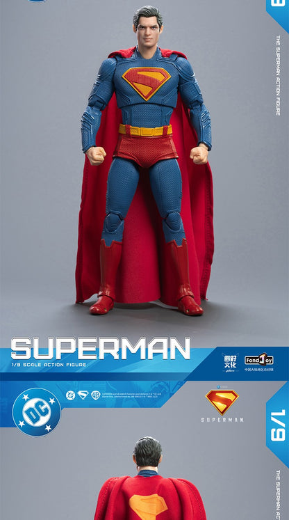 2025 Boneco de Ação Original Fondjoy David Corenswet Superman 1/9 Novo Boneco Superman Articulado em PVC Brinquedo Infantil Presente para Menino
