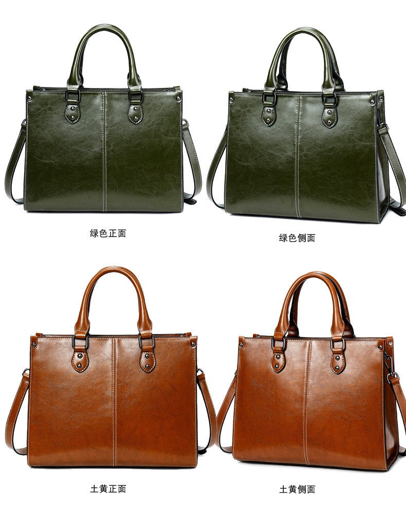 Women Handbag Cross body Shoulder Tote Bag Genuine Leather Shopping Fashion Office Female Real Cowhide Messenger Top Handle Bags