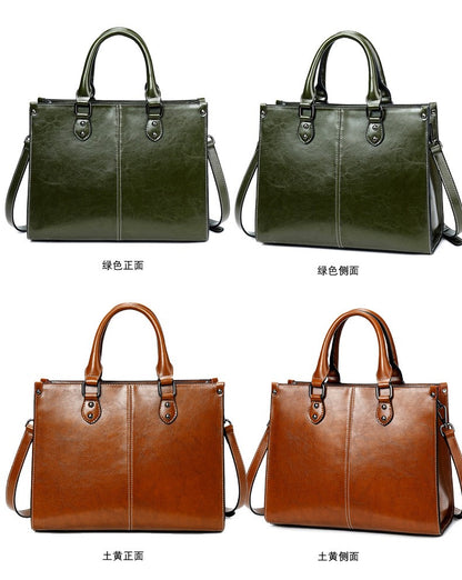 Women Handbag Cross body Shoulder Tote Bag Genuine Leather Shopping Fashion Office Female Real Cowhide Messenger Top Handle Bags