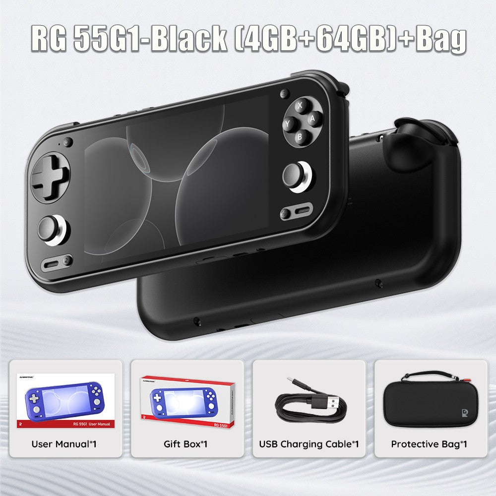 Anbernic RG 55G1 Retro Handheld Game Console Android 14 RG55G1 With 5.5 Inch Touch IPS Screen 3D Hall joystick RGB Lighting