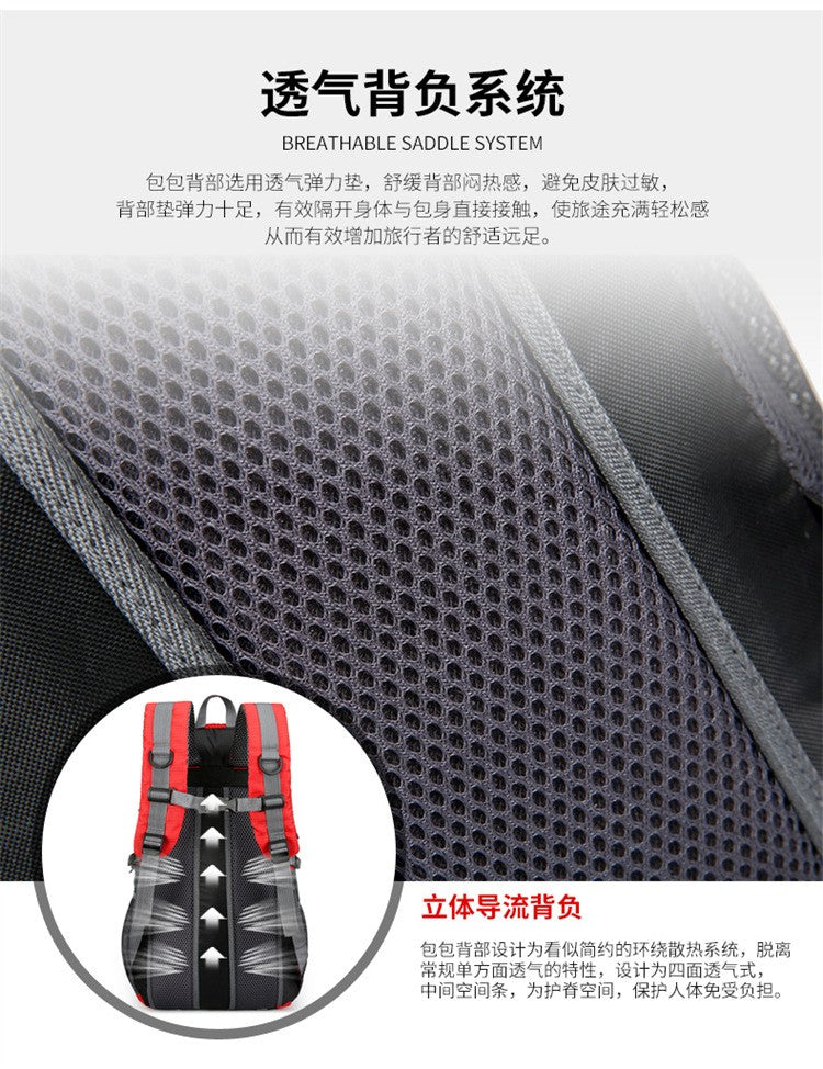 Mochila de Caminhada 40L Leve Viagem Montanhismo Mochila Impermeável Esportiva Escalada Acessórios Masculinos