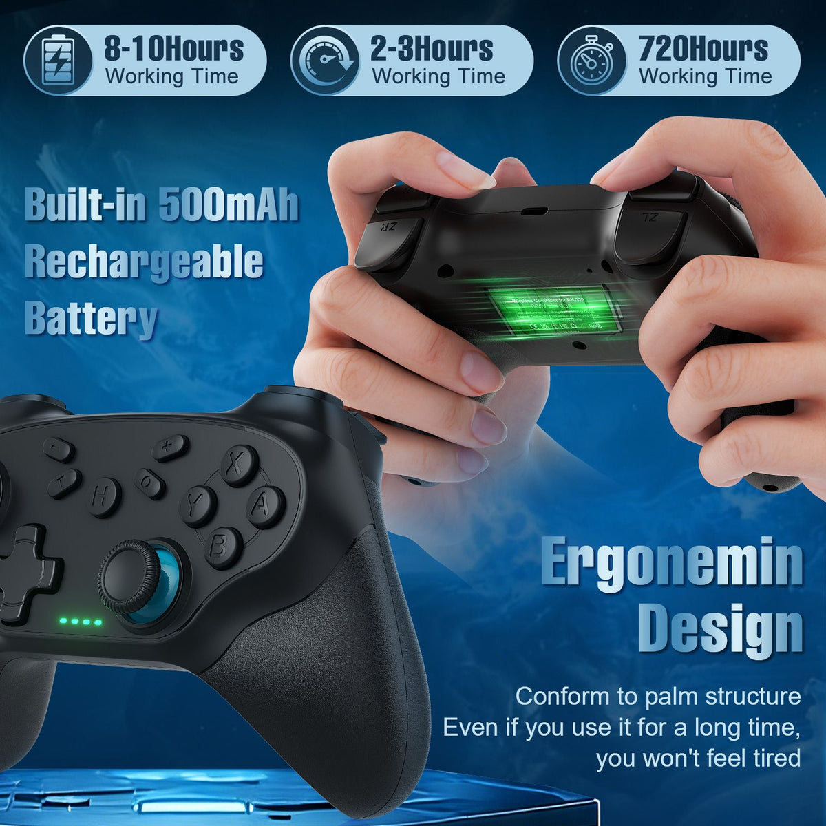 Gamepads For Switch/Ios/Android Bluetooth Wireless Controller Turbo Game Controller Vibration Control Console Remote Accessories