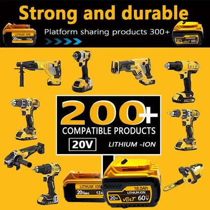 .para bateria de ferramenta recarregável Dewalt original 20V DCB206 DCB200 DCB201 18V 20V 6AH 8AH 12AH. Para bateria de ferramenta Dewalt 18V 20V.