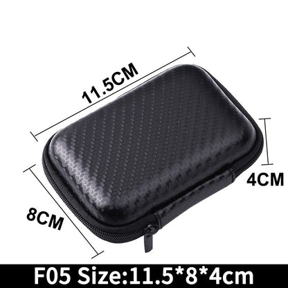 Earphone Data Storage Bag Oval Square Rectangle Cable Organizer Bags Mini Zipper Pouch Tech Gadgets Portable Charger U Disk Case