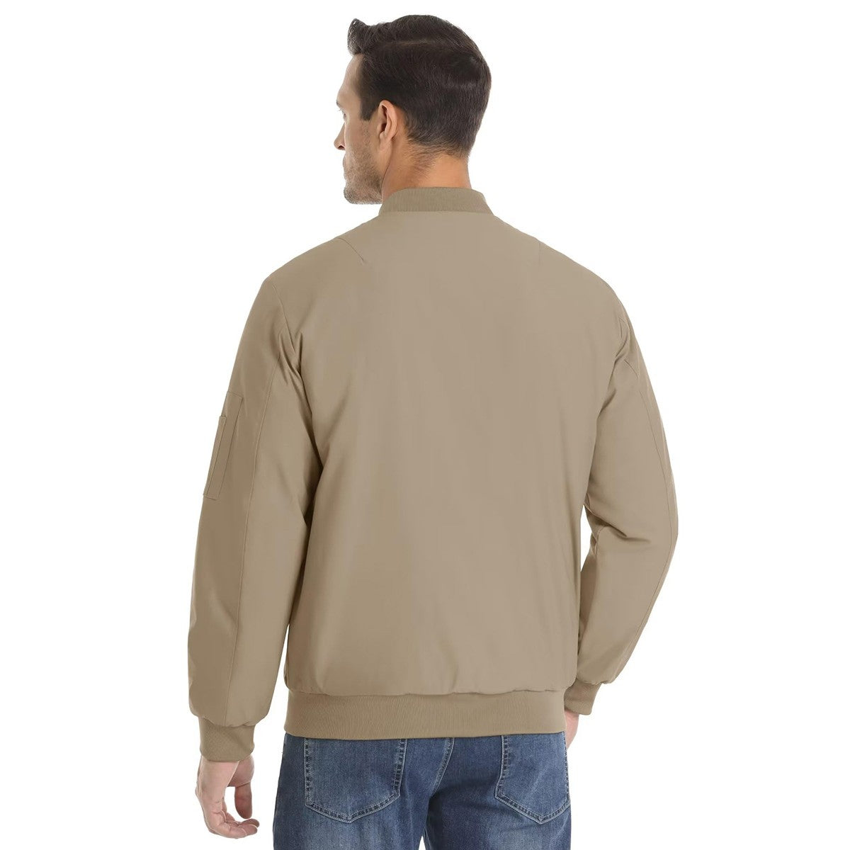 MAGCOMSEN Men's Aviator Jackets Thick Warm Orange Lining Bomber Jackets Fall Winter Casual Windproof Coats