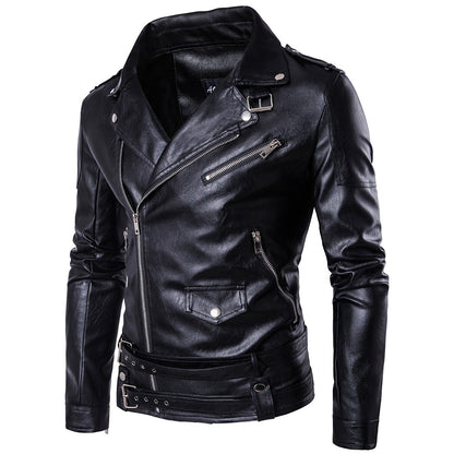Men Faux Leather Coat Zipper Overcoat Motor Jacket Mens Bomber Jackets Fashion Motorcycle Bikers Punk  Man Brand Top Colthing
