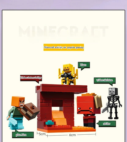 LEGO® Minecraft® Batalha de Lava do Nether Grande Diversão de Construir e Brincar para Meninos e Meninas a Partir de 6 Anos Presente de Aniversário e Natal 21266 99 Peças