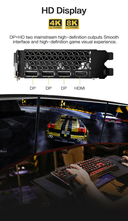 Placa de Vídeo MLLSE RTX 3060 12GB GDDR6 192Bit PCI Express 4.0 ×16 8Pin GPU NVIDIA Placa de Vídeo para Jogos Rtx 3060