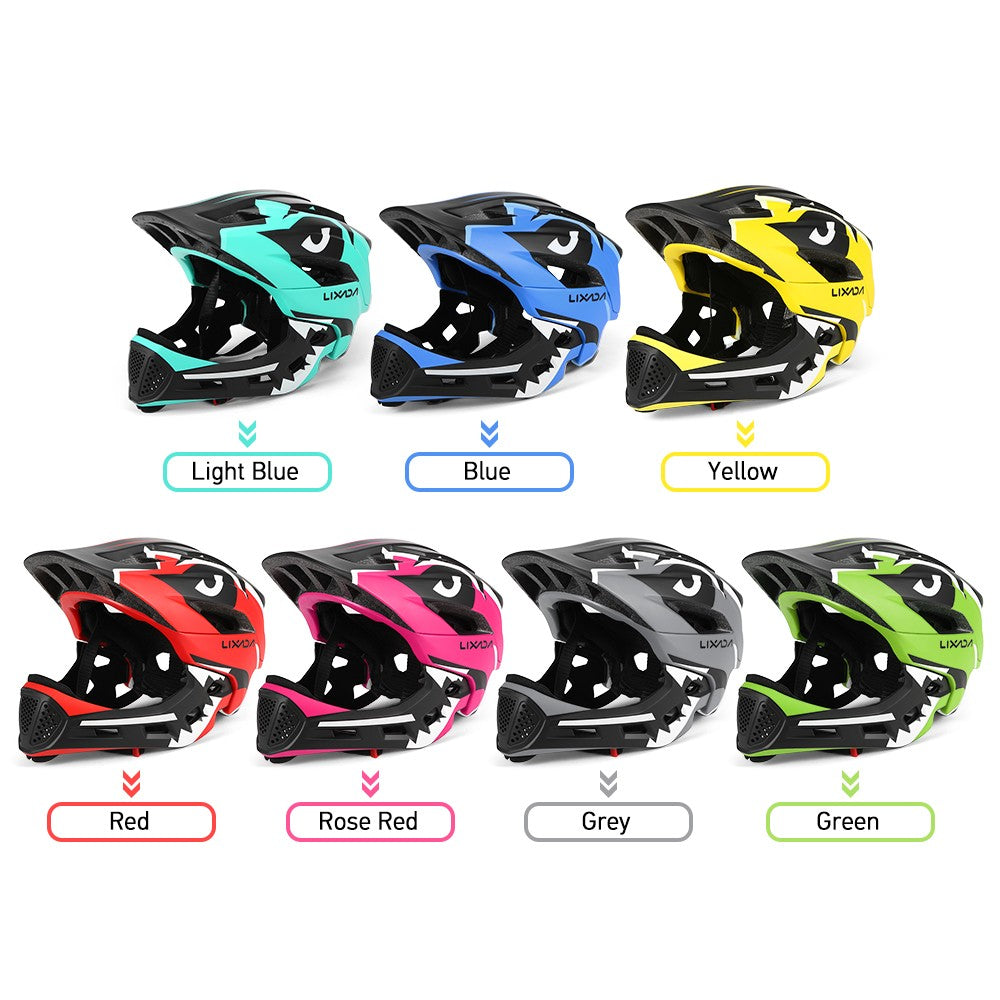 Capacete de bicicleta Lixada infantil destacável de rosto inteiro Capacete infantil esportivo para ciclismo mtb motocicleta skate patins