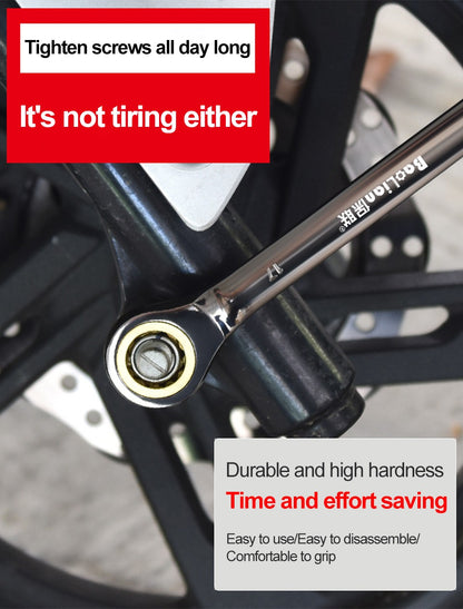 6-32mm Universal Torx Wrench Adjustable Torque 72-tooth Ratchet Spanner for Bicycle Motorcycle Car Repair Tools Mechanical Tool