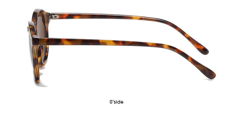 Óculos de Sol Polarizados Redondos Retrô Masculino Feminino Armação Clássica Leopardo Óculos de Sol Fashion Preto Dirigindo Masculino Feminino Goggles UV400