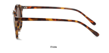 Óculos de Sol Polarizados Redondos Retrô Masculino Feminino Armação Clássica Leopardo Óculos de Sol Fashion Preto Dirigindo Masculino Feminino Goggles UV400