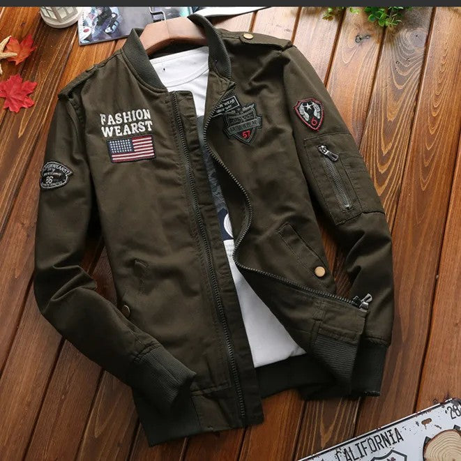 New Spring Military Style Pilot Jacket Multi-pocket Men Tactical Flight Jacket Autumn US Air Force Motorcycle Outwear Cotton