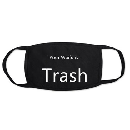 1PCS Black Mouth Mask Big Size Stop Air Pollution Home Cartoon Lovely Cotton Funny Teeth Masks Keep Warm Mouth Muffle Respirator