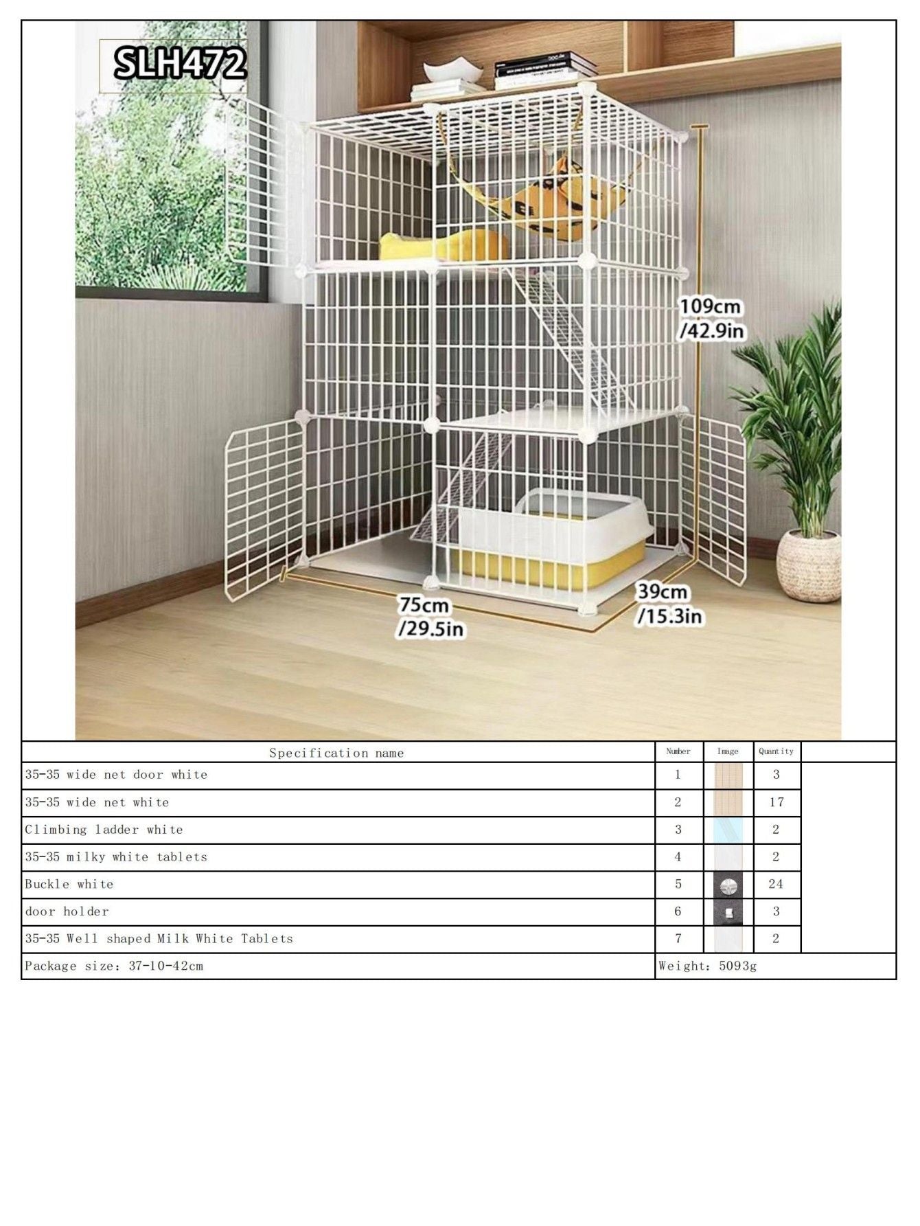 Grande Gaiola de Gato para Uso Doméstico, Vila de Gatos Gigante Interna, Estrutura de Escalada para Gatos com Espaço Livre de Várias Camadas, Casa de Gatos Luxuosa, Casa de Gatos