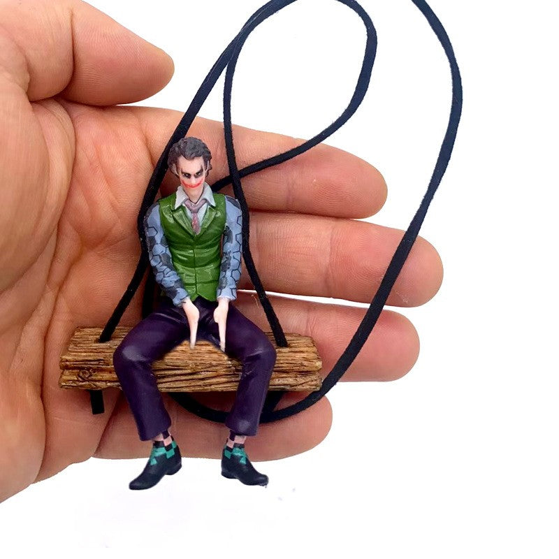 Deadpool Car Rearview Mirror Pendant Action Figure Poseable Model Toy Car Decoration Backpack Pendant Accessory Holiday Gift