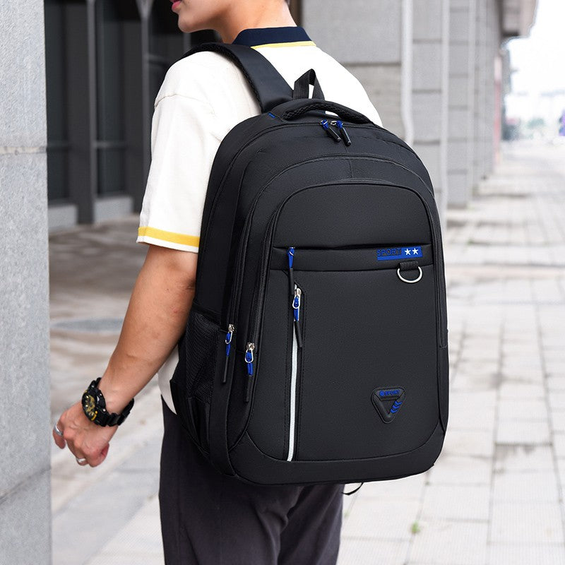 Mochila masculina - grande capacidade, alças ajustáveis, múltiplos compartimentos, adequada para escola, viagens e trabalho, casual