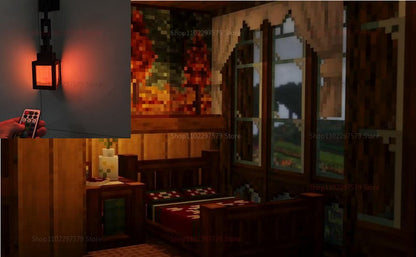 16 Color Wall Mounted Night Light with Remote Rechargeable LED Bedside Lantern Pixel Lantern Mood Light for Kids Bedroom Living