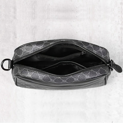 Luxury PU Leather Crossbody Bags Men Fashion Plaid Men Shoulder Bag Business Messenger Bag Mens Handbag Satchels Tote Purse