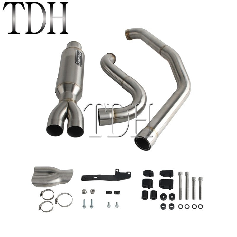 17-25 SC Project Exhaust System Kit Slip On Line 2-into-1 Full Complete Muffler For Harley Touring CVO Road Street Electra Glide