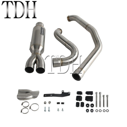 17-25 SC Project Exhaust System Kit Slip On Line 2-into-1 Full Complete Muffler For Harley Touring CVO Road Street Electra Glide