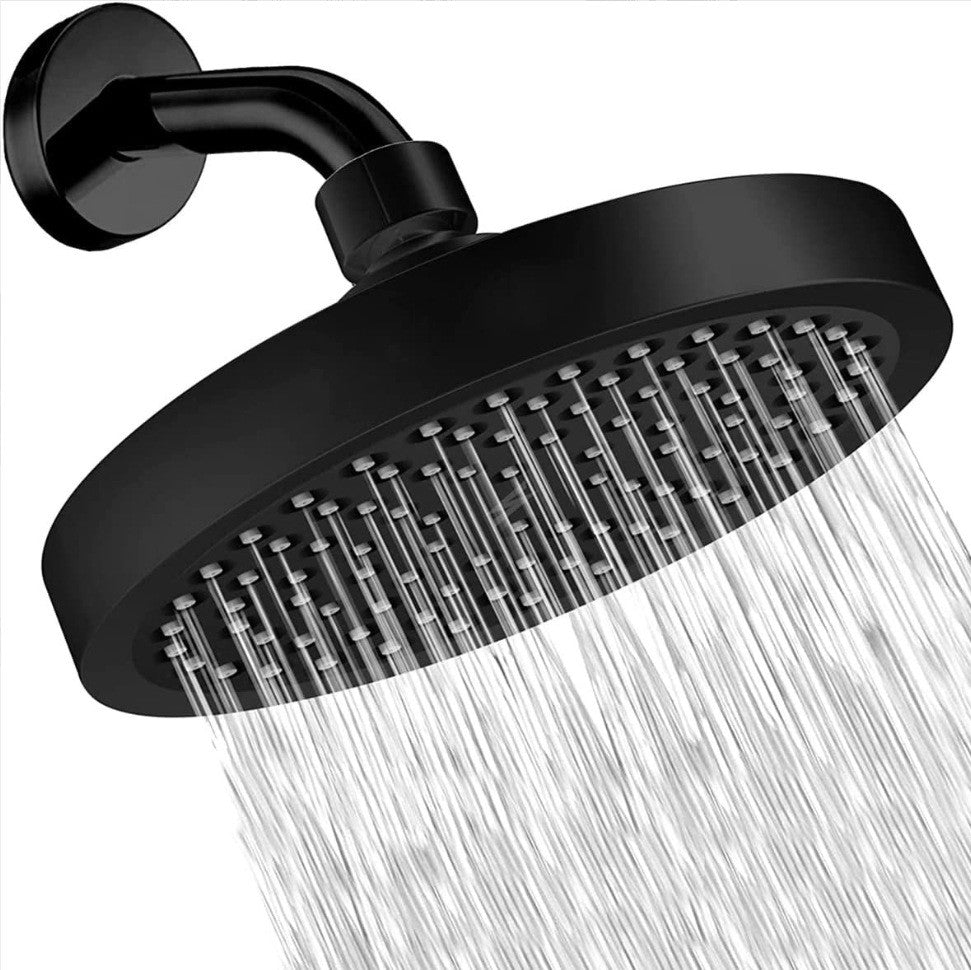 6 Inch Round Booster Shower Set Fully Electroplated Shower Head Home Set Bathroom Extension Shower Rod Set For Bathroom