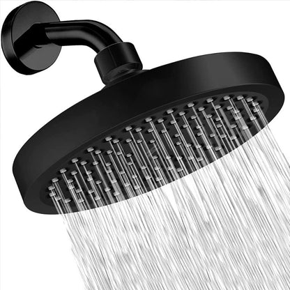 6 Inch Round Booster Shower Set Fully Electroplated Shower Head Home Set Bathroom Extension Shower Rod Set For Bathroom