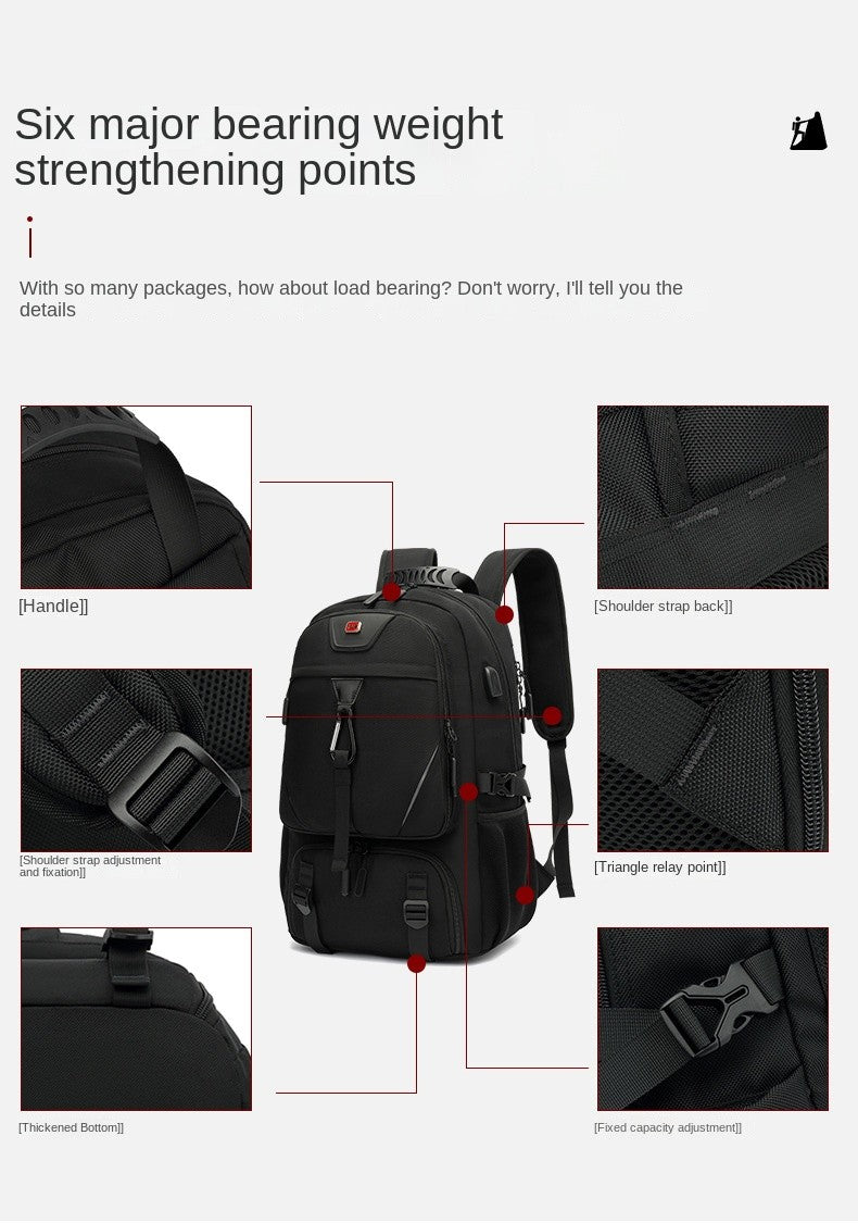 Mochila Masculina Unisex 50/60/80L Externa USB de Grande Capacidade para Viagem Mochila Esportiva para Trekking, Caminhada, Acampamento